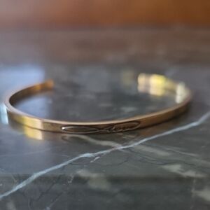Gold Tone Love Bangle Bracelet